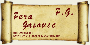 Pera Gašović vizit kartica